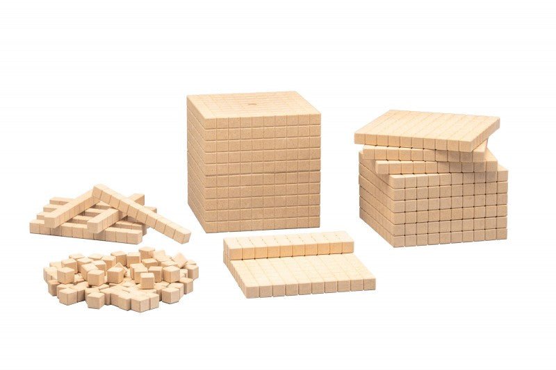 Wissner - Dienes Basis Tien set in natuurlijke kleuren 121 stuks, in kartonnen doos met instructie - Playlaan