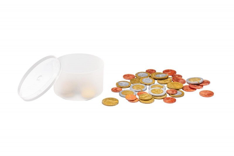 Wissner - Euromunten kleine set 50 stuks, in transparant doosje met deksel en karton - Playlaan
