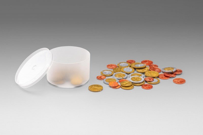 Wissner - Euromunten kleine set 50 stuks, in transparant doosje met deksel en karton - Playlaan