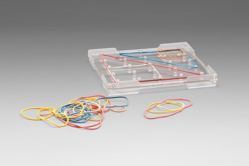Wissner - Geoboard transparant 15x15 cm, incl rubberen ringen - Playlaan