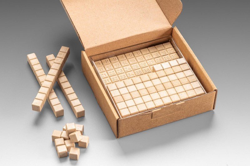 Wissner - Honderd doos in naturel kleuren 10x10cm 29st, in karton - Playlaan