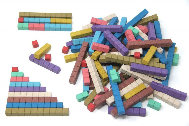 Wissner - Rekenstaafjes in 10 Montessori kleuren 100 stuks - Playlaan