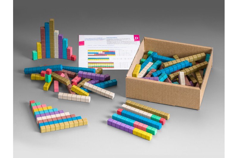 Wissner - Rekenstaafjes in 10 Montessori kleuren 100 stuks - Playlaan