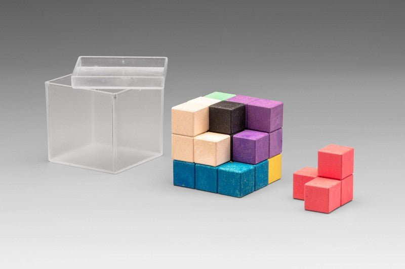 Wissner - Soma Cube in 7 kleuren in doosje met deksel - Playlaan