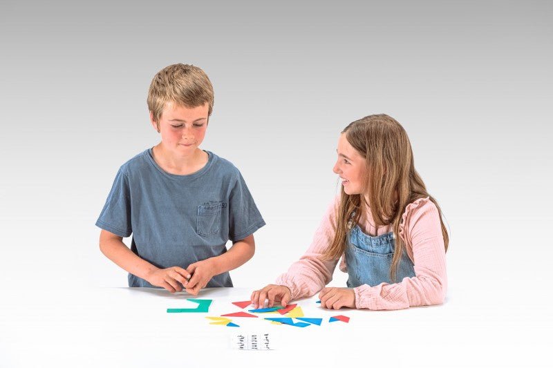 Wissner - Tangram set in 4 kleuren 28 stuks - Playlaan