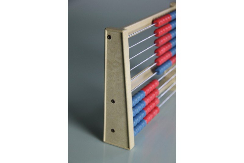 Wissner - Telraam met 100 kralen rood / blauw - Playlaan