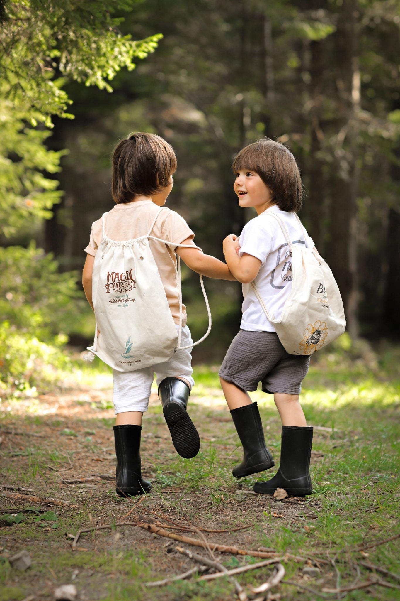 Wooden Story - Cotton Sack - backpack Magic Forest Tree - Playlaan