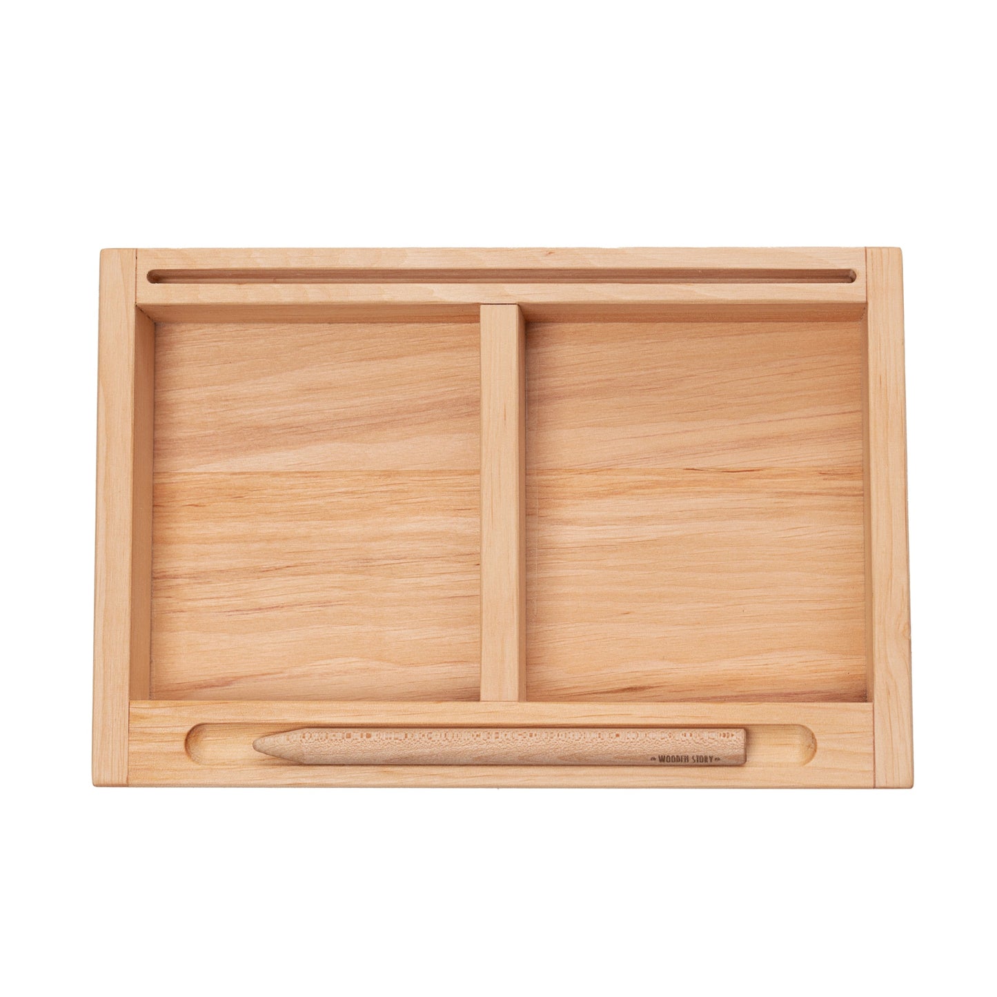 Wooden Story - Montessori 2 Parts Sand Tray with Flashcard Holder - Playlaan