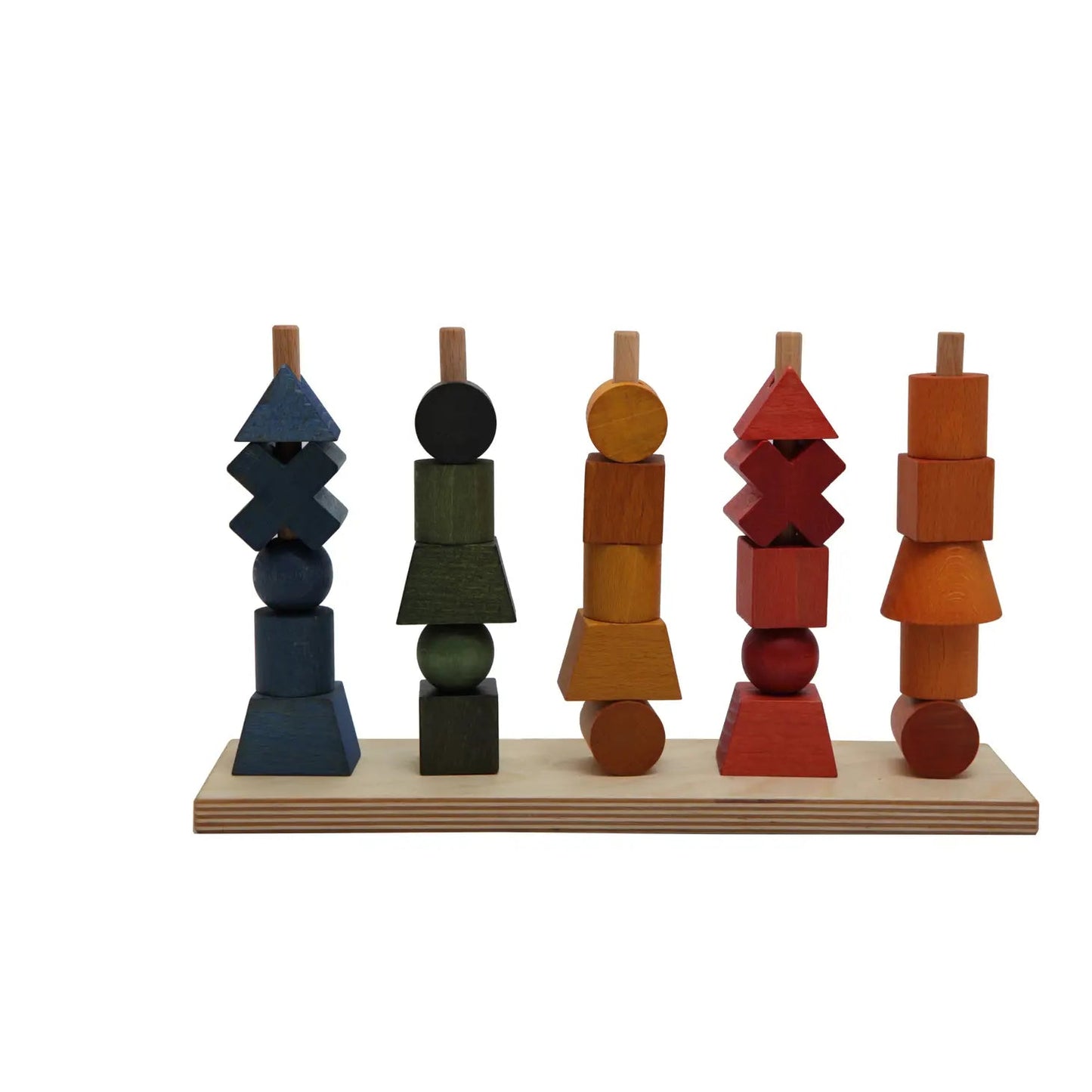 Wooden Story - Montessori stapeltorens - regenboog - Playlaan