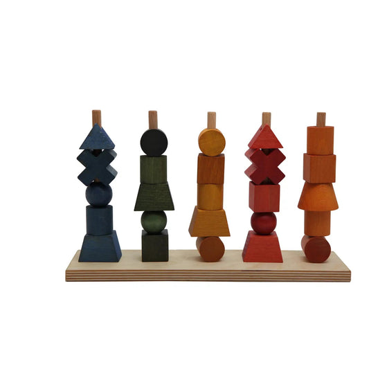 Wooden Story - Montessori stapeltorens - regenboog - Playlaan