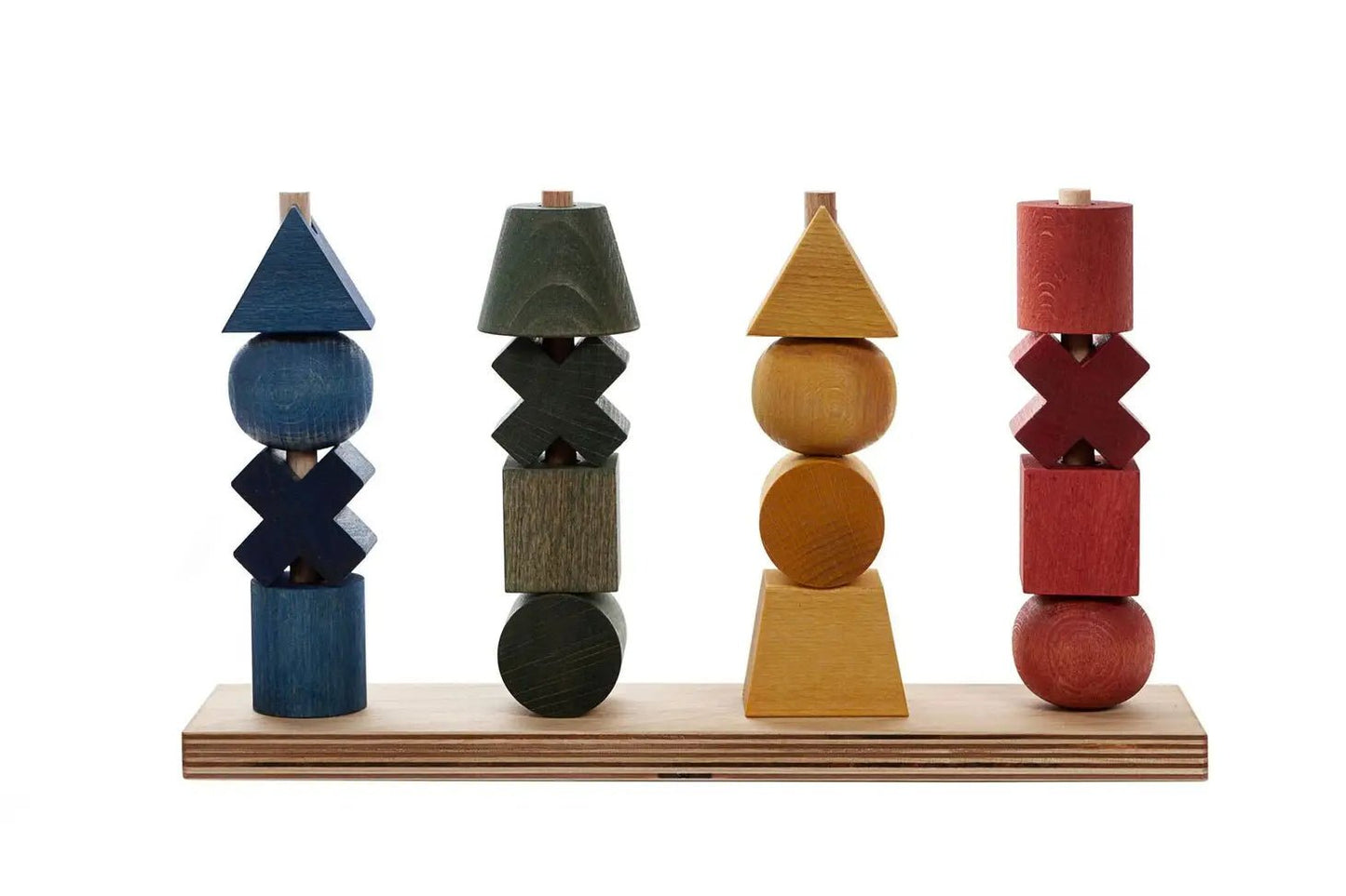 Wooden Story - Montessori stapeltorens XL - regenboog - Playlaan