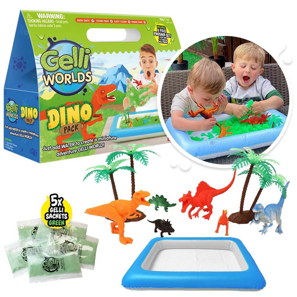 Zimpli Kids - Gelli Worlds - Dino World Imaginative Adventure Sensory Toy - Playlaan