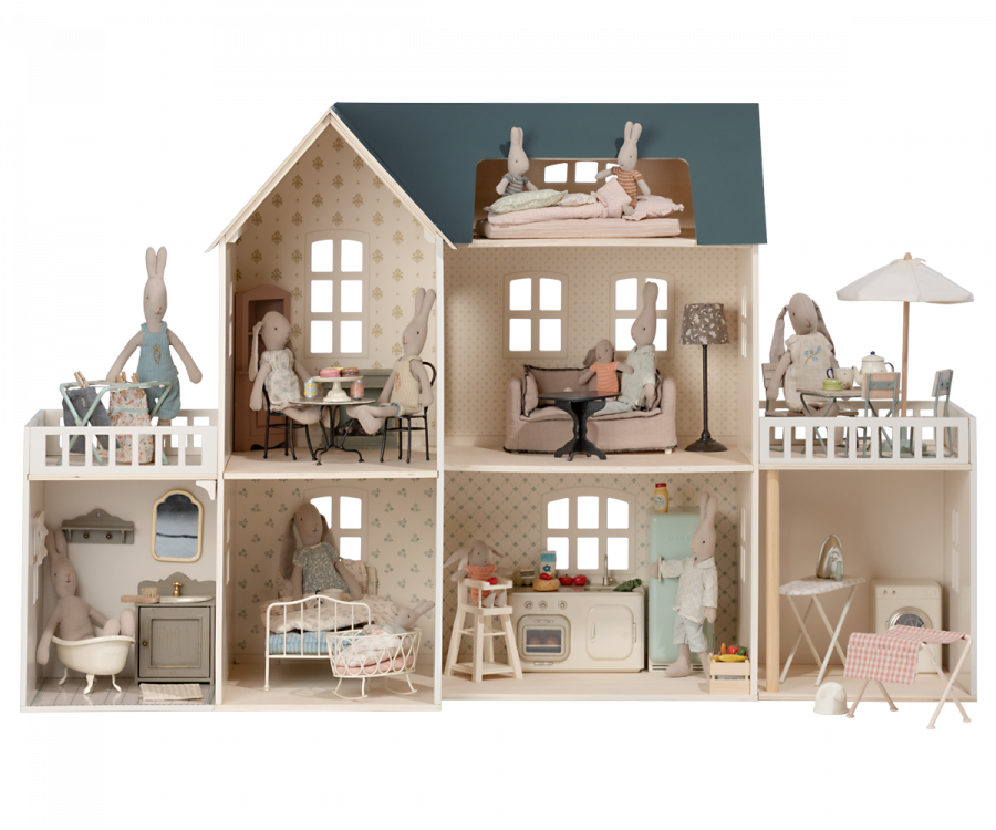 House Of Miniature - Poppenhuis + Gratis Vloerlamp!