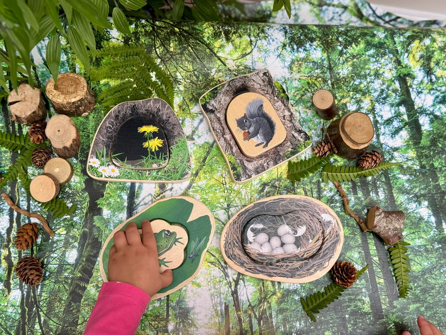 Yellow door - Voel- en zoekspel - bosdieren