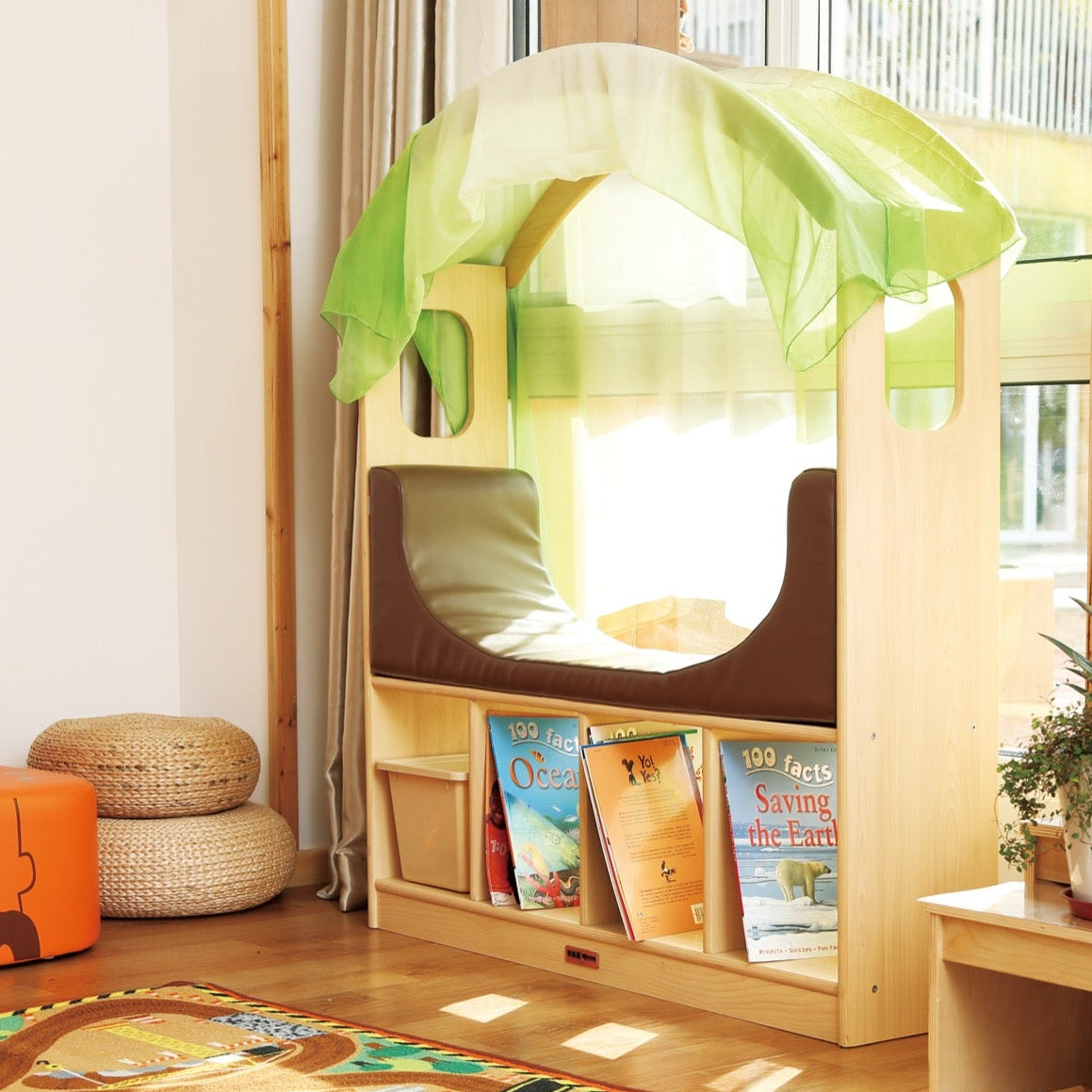 Leesbank met opbergruimte