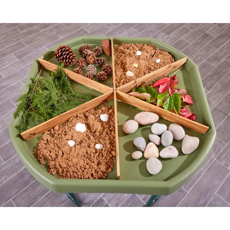 Tuff Tray Spot (96cm) Aarde Groen + Verstelbaar onderstel + Houten verdelers