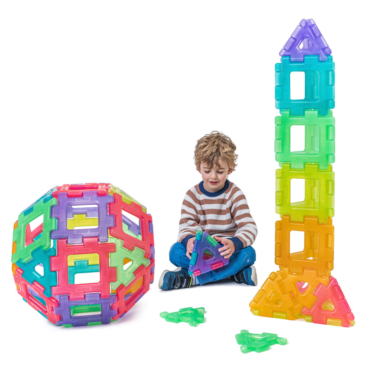 Polydron - Transparante reuzen bouwset (60st)