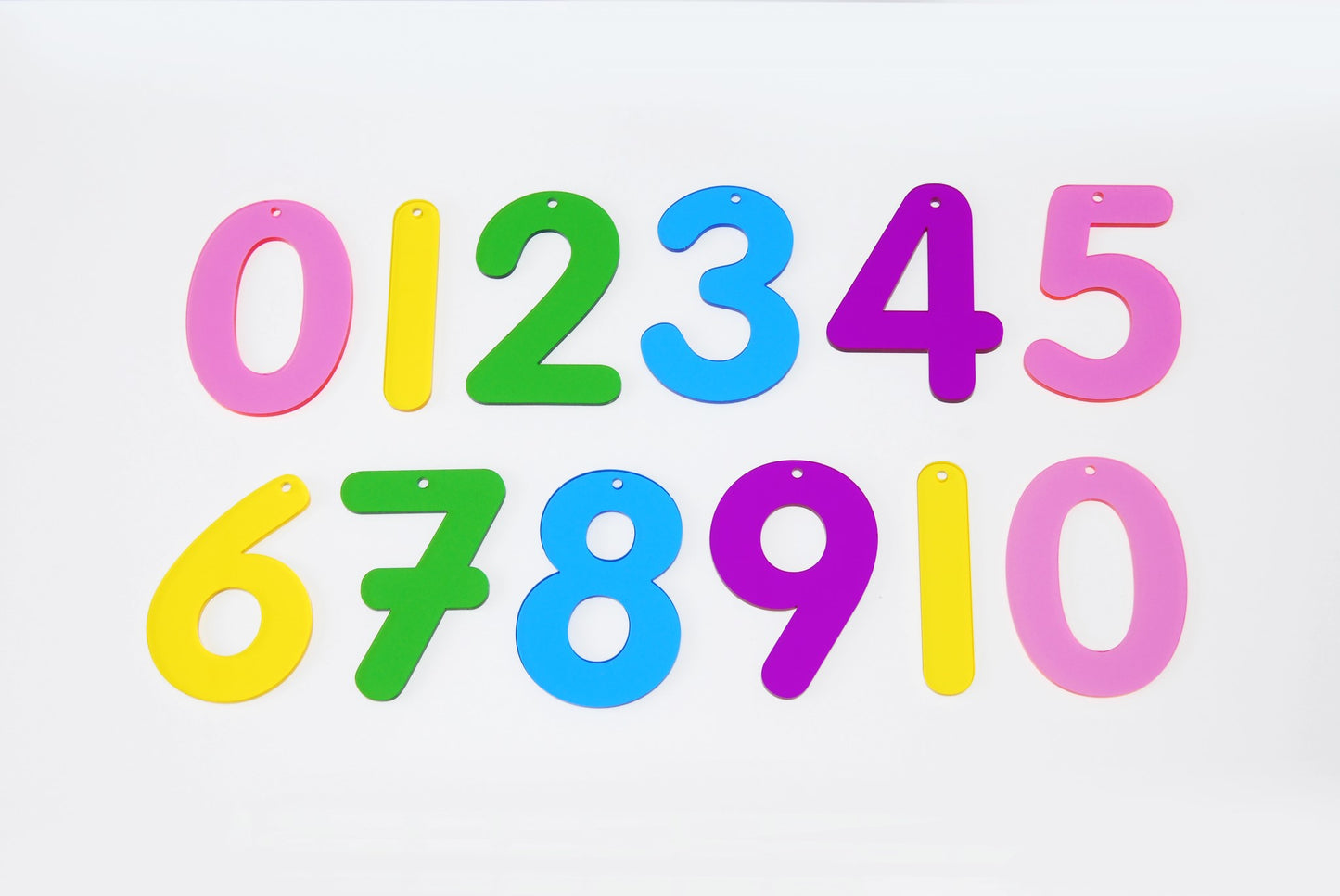Regenboog transparant cijfers