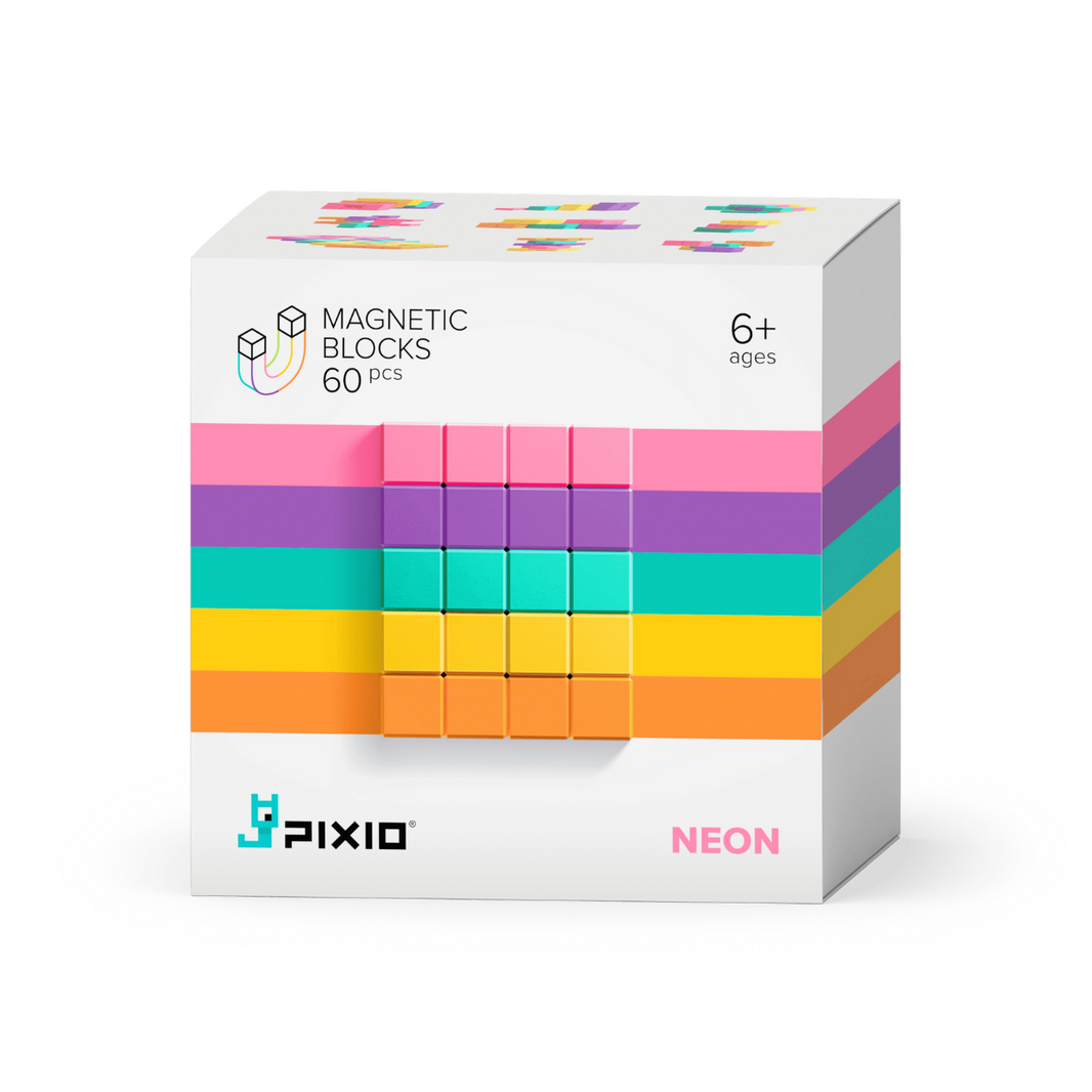 Pixio - Magnetische blokjes - Abstract Neon