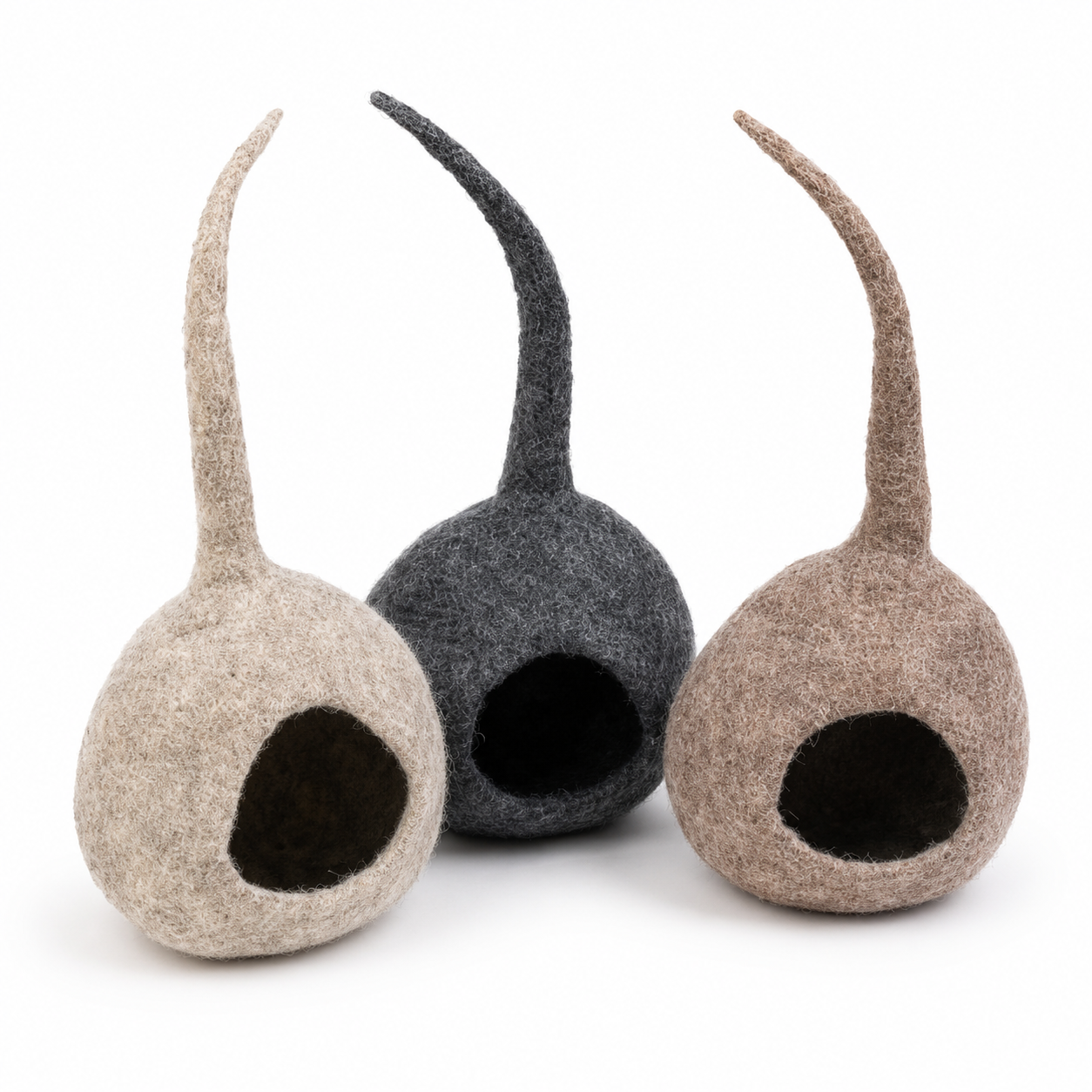 Cosy - Vilten sprookjeshuisjes – set van 3