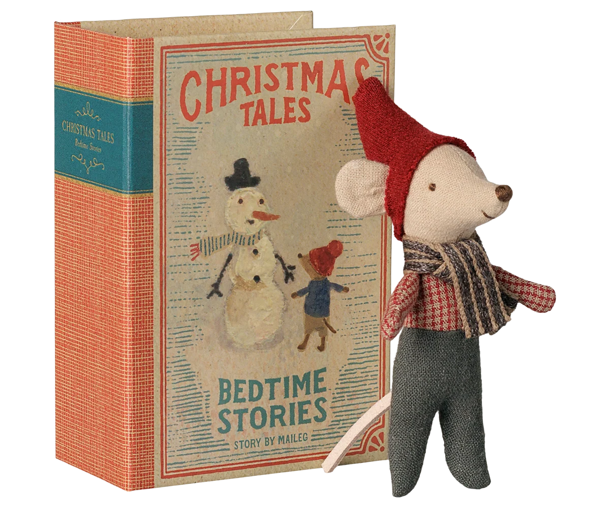 Maileg - Kerstmuisje Baby in Boek