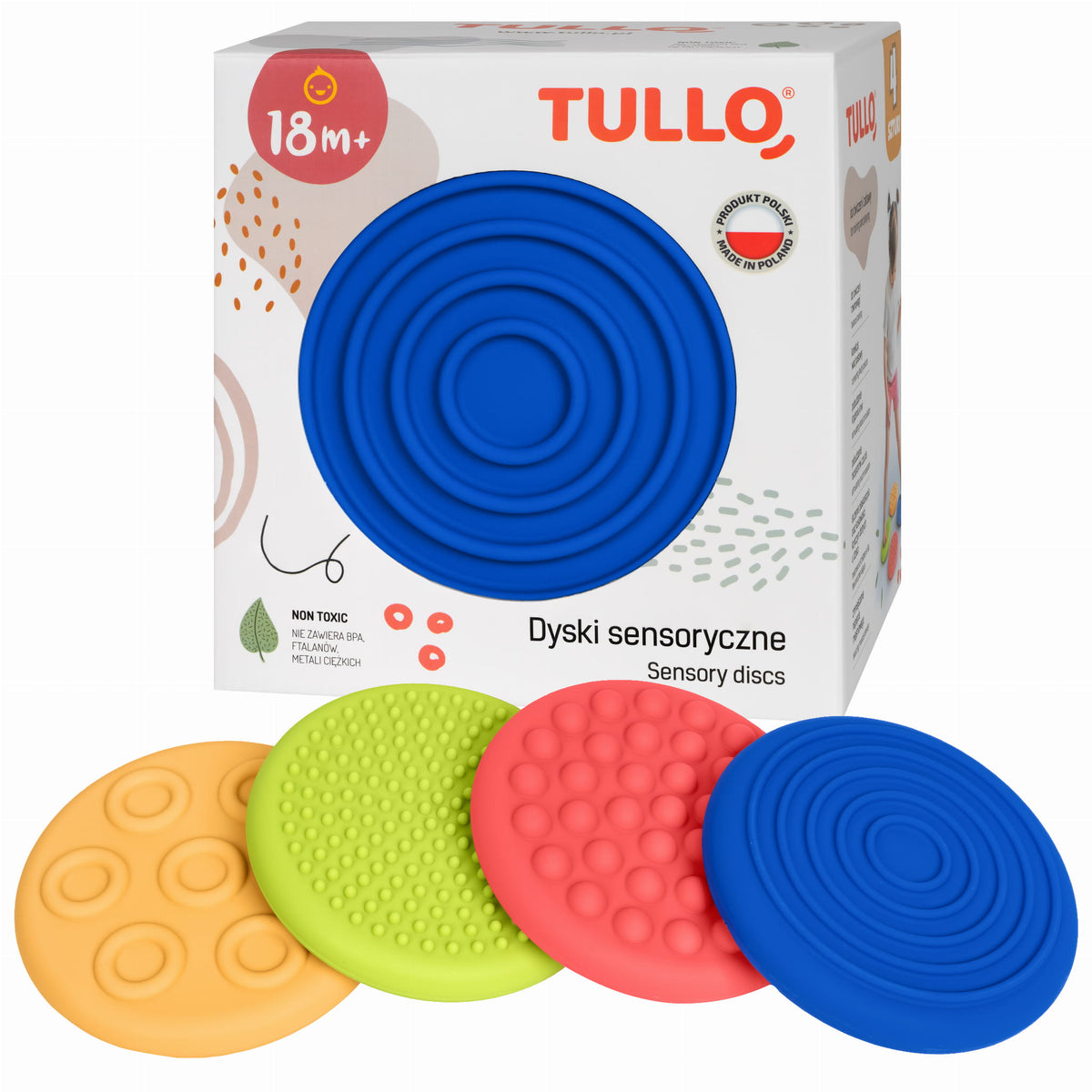 Tullo - Sensorische Voelschijven met Verschillende Texturen – set van 4
