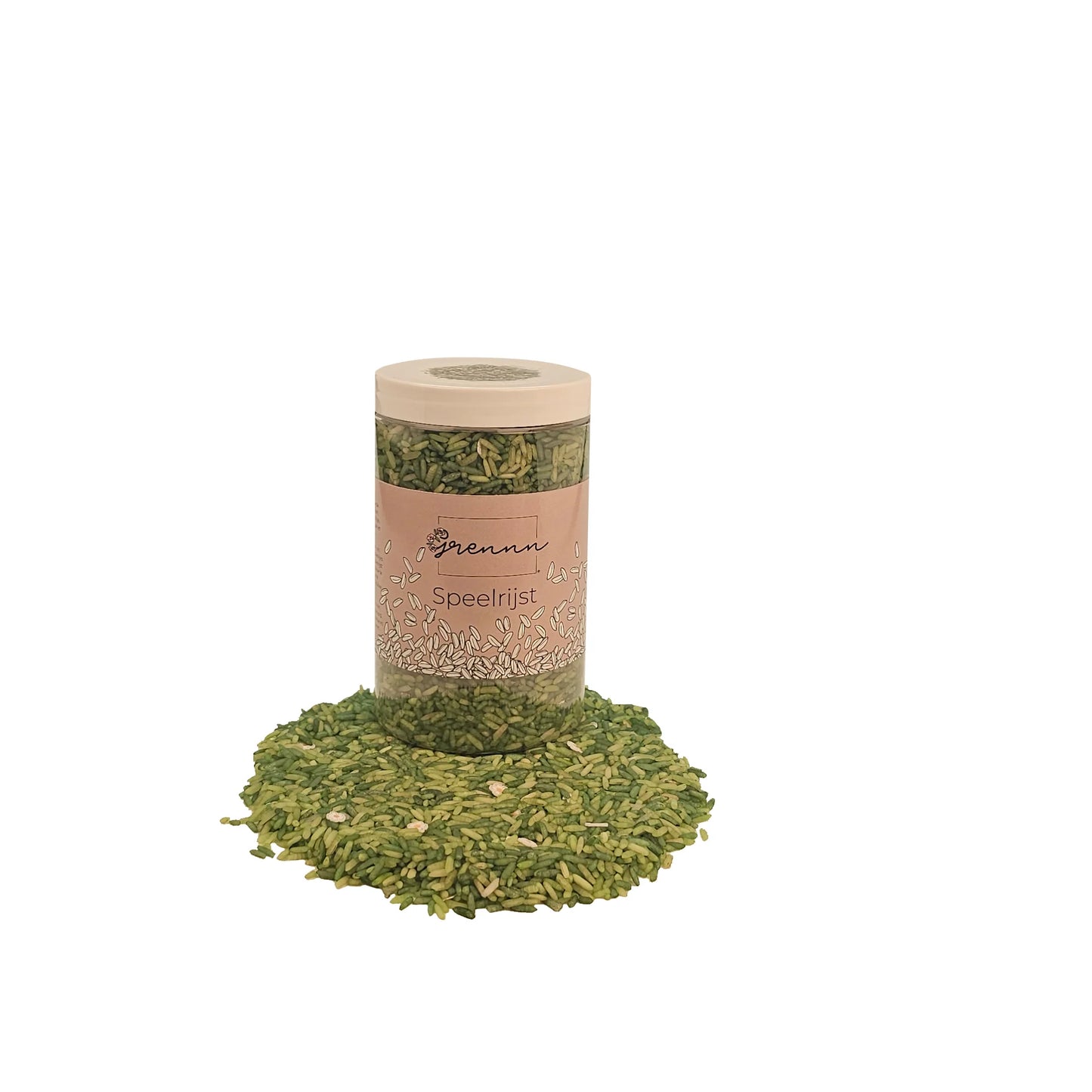 Grennn - Speelrijst Witte bloemen (750g)
