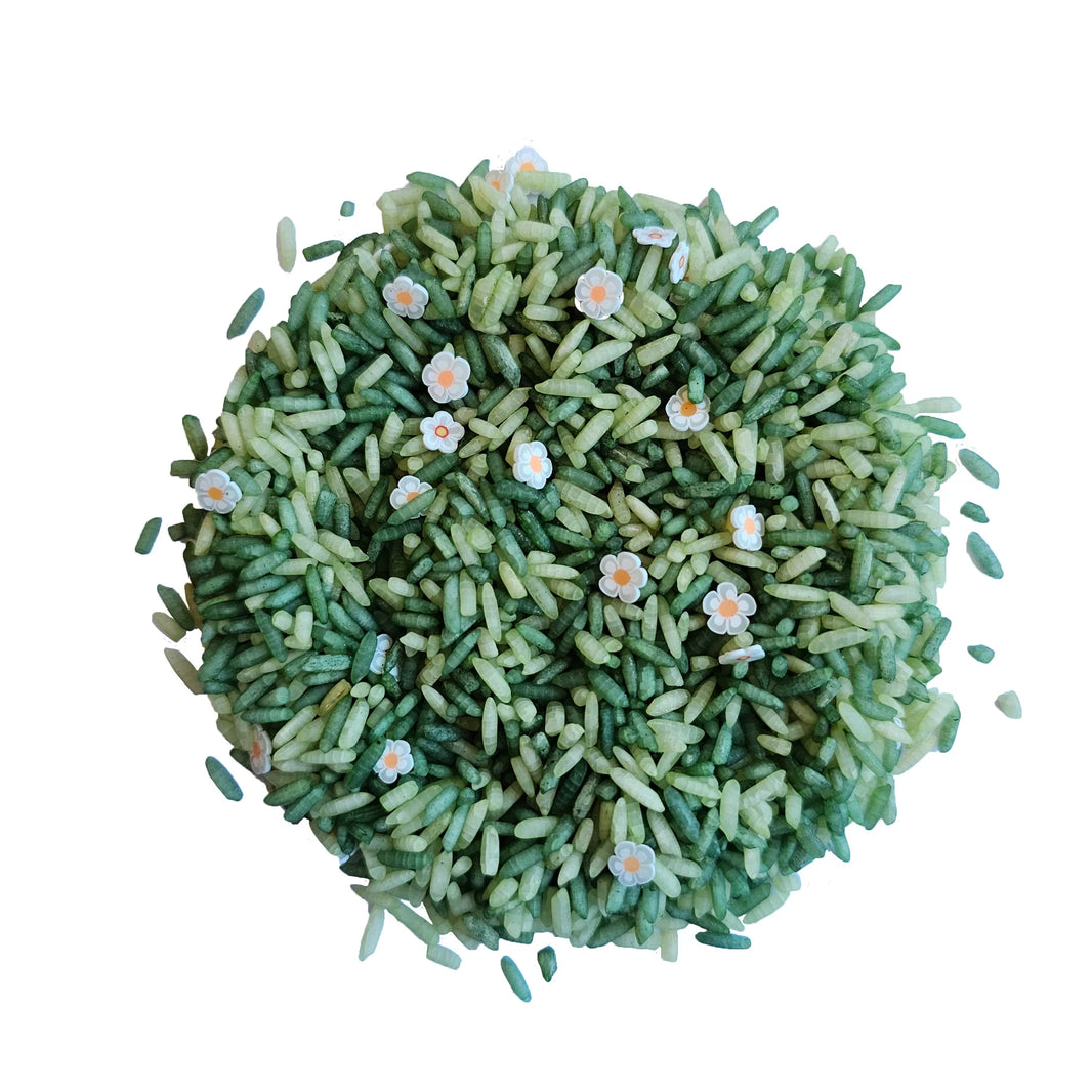 Grennn - Speelrijst Witte bloemen (750g)