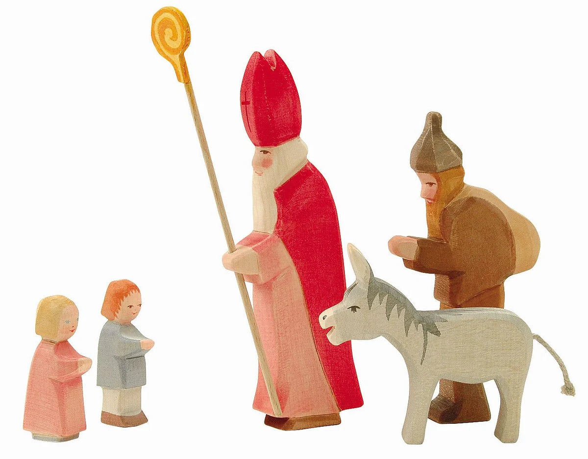 Ostheimer - Houten Sinterklaasfiguur met Staf