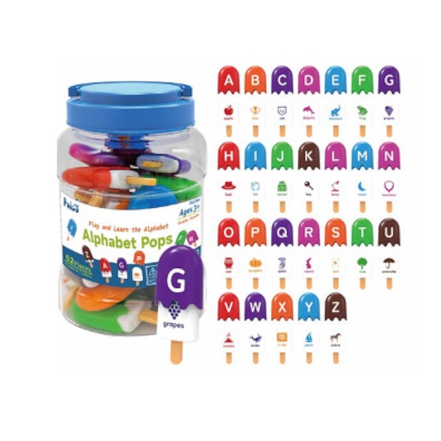 Amaya - Amaya - Educatieve alfabet poppers – 26 stuks - Playlaan