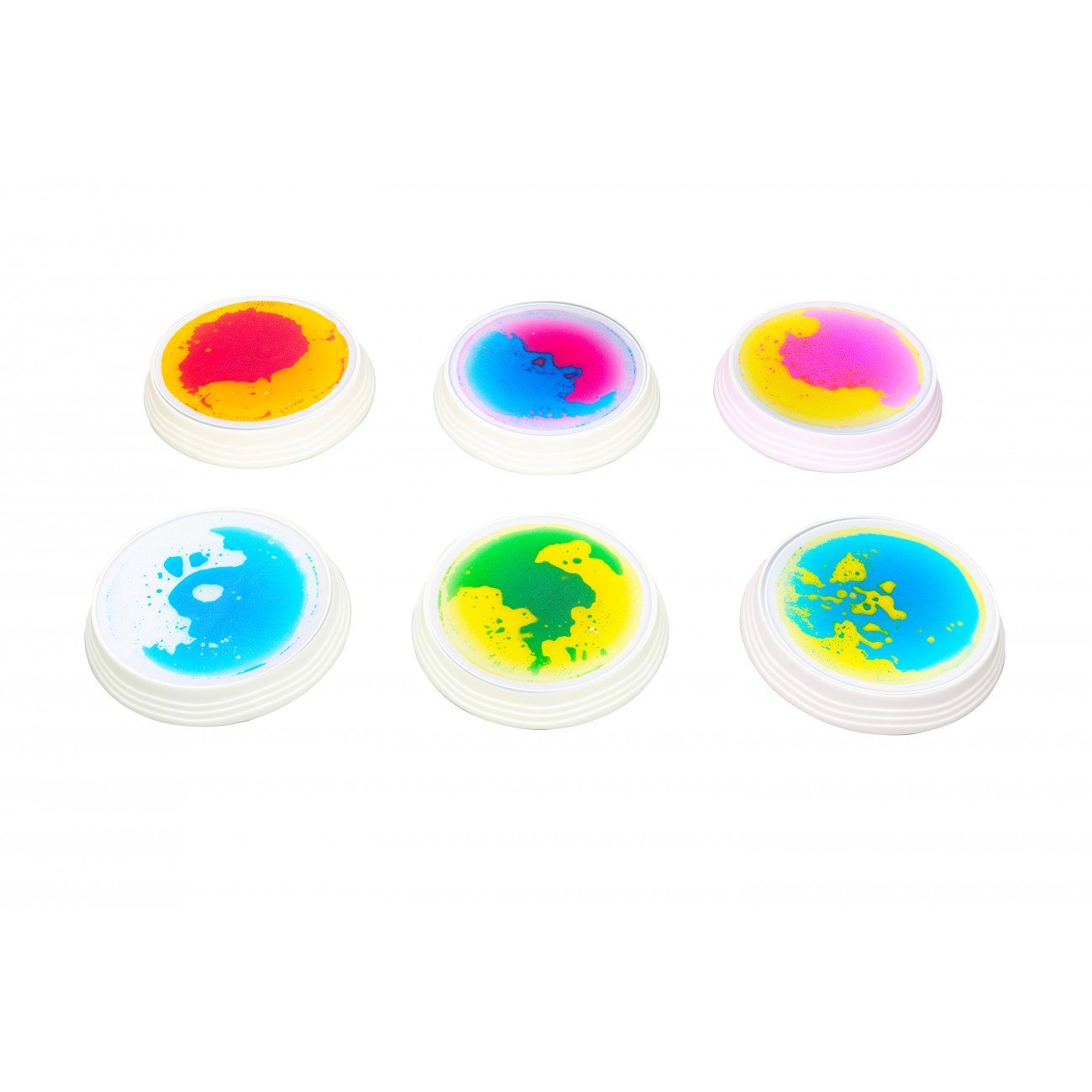 Amaya - Amaya - Sensorische ronde LED vloeistof stapstenen set 6st - Playlaan
