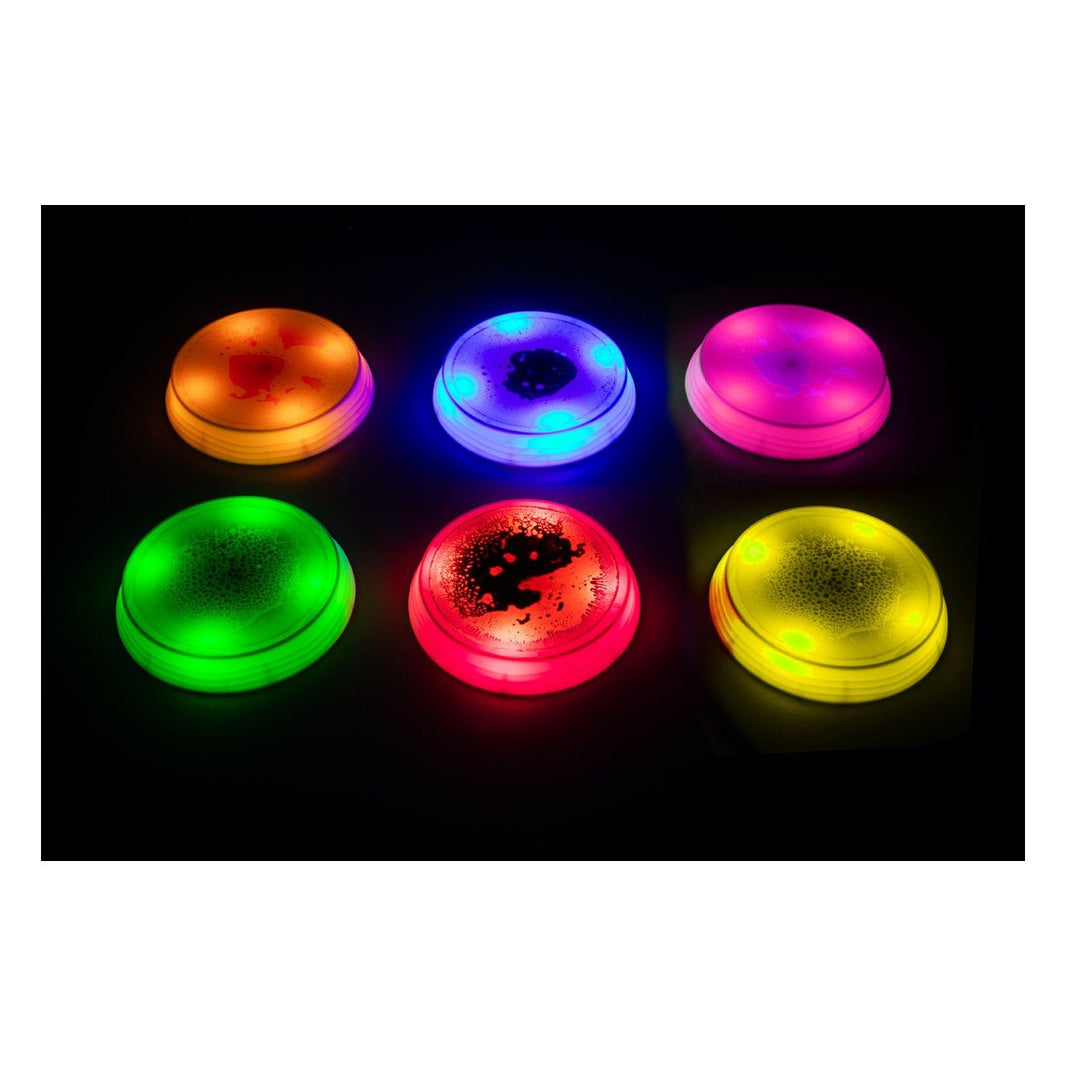 Amaya - Amaya - Sensorische ronde LED vloeistof stapstenen set 6st - Playlaan