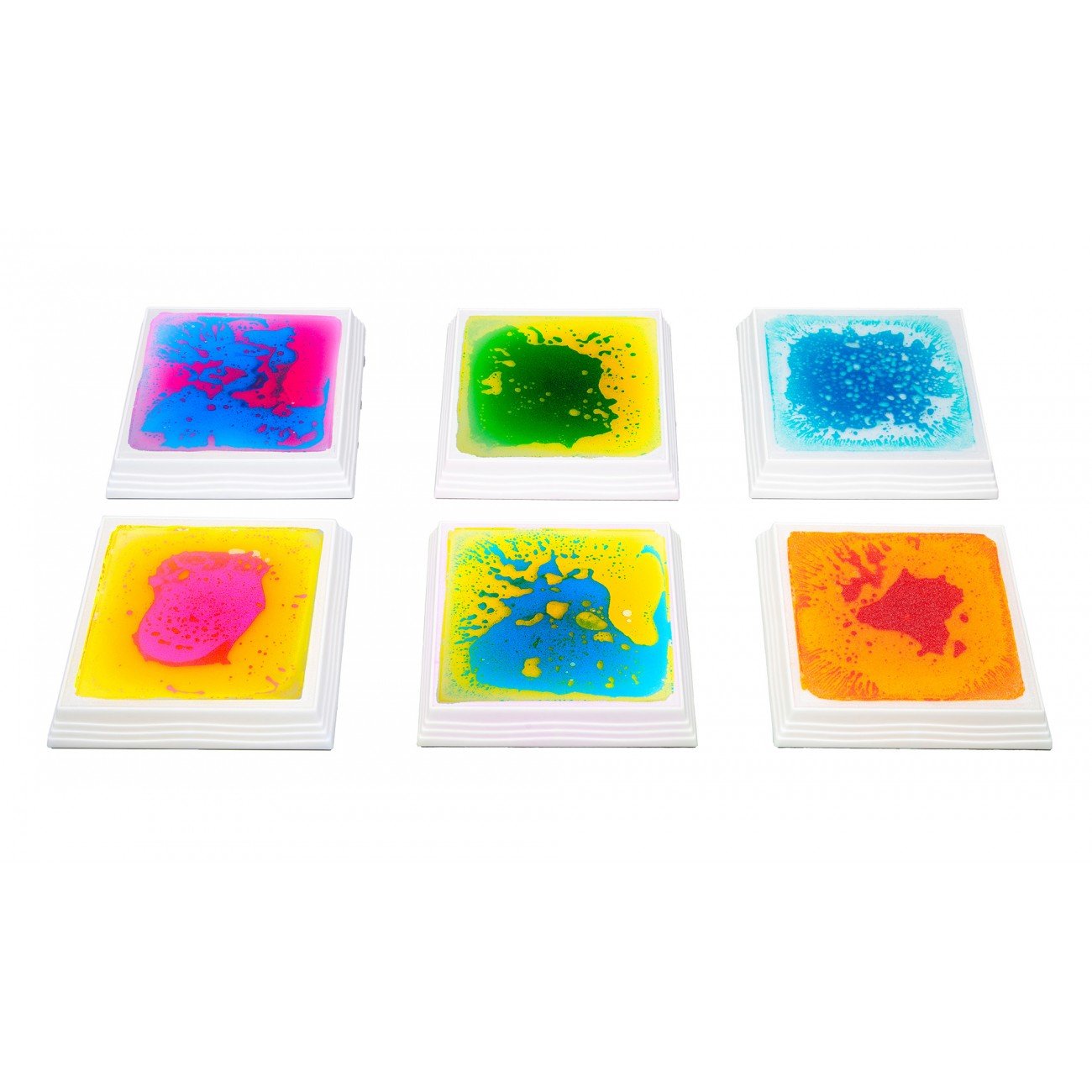 Amaya - Amaya - Sensorische vierkante LED vloeistof stapstenen set 6st - Playlaan