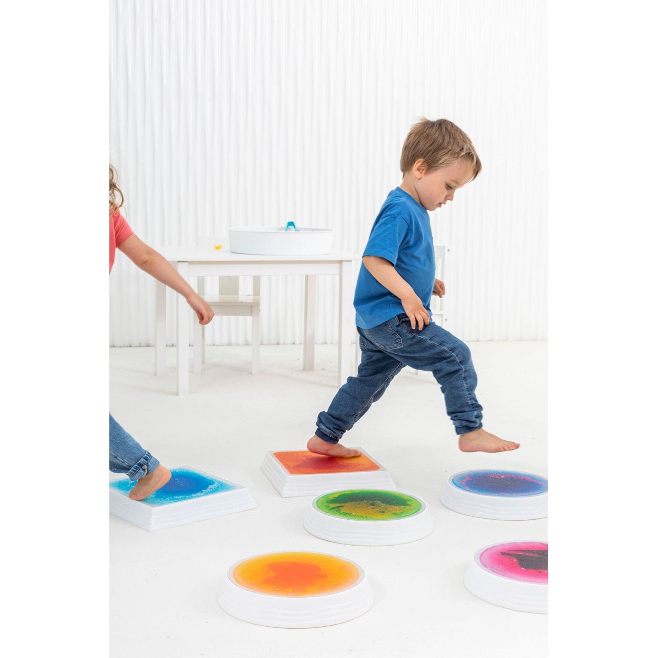 Amaya - Amaya - Sensorische vierkante LED vloeistof stapstenen set 6st - Playlaan