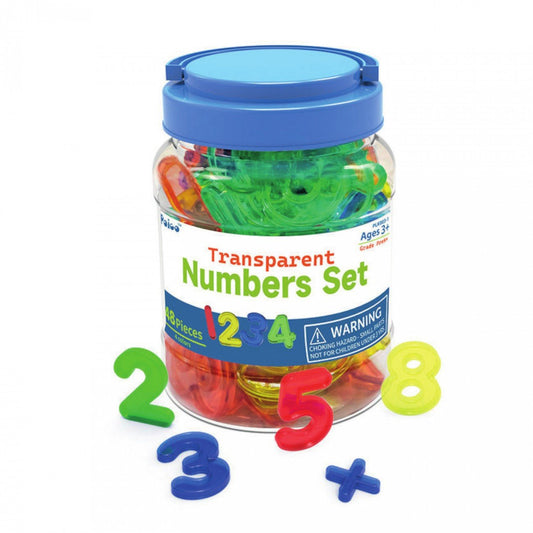 Amaya - Amaya - Transparante gekleurde cijfers 48 st - Playlaan