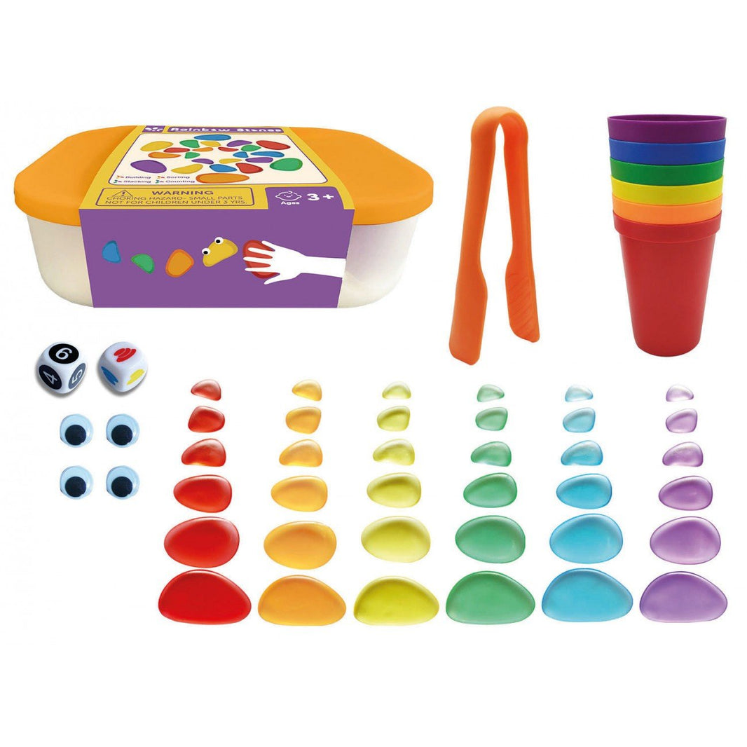 Amaya - Amaya - Transparante rivierstenen voor sorteren en tellen - Playlaan