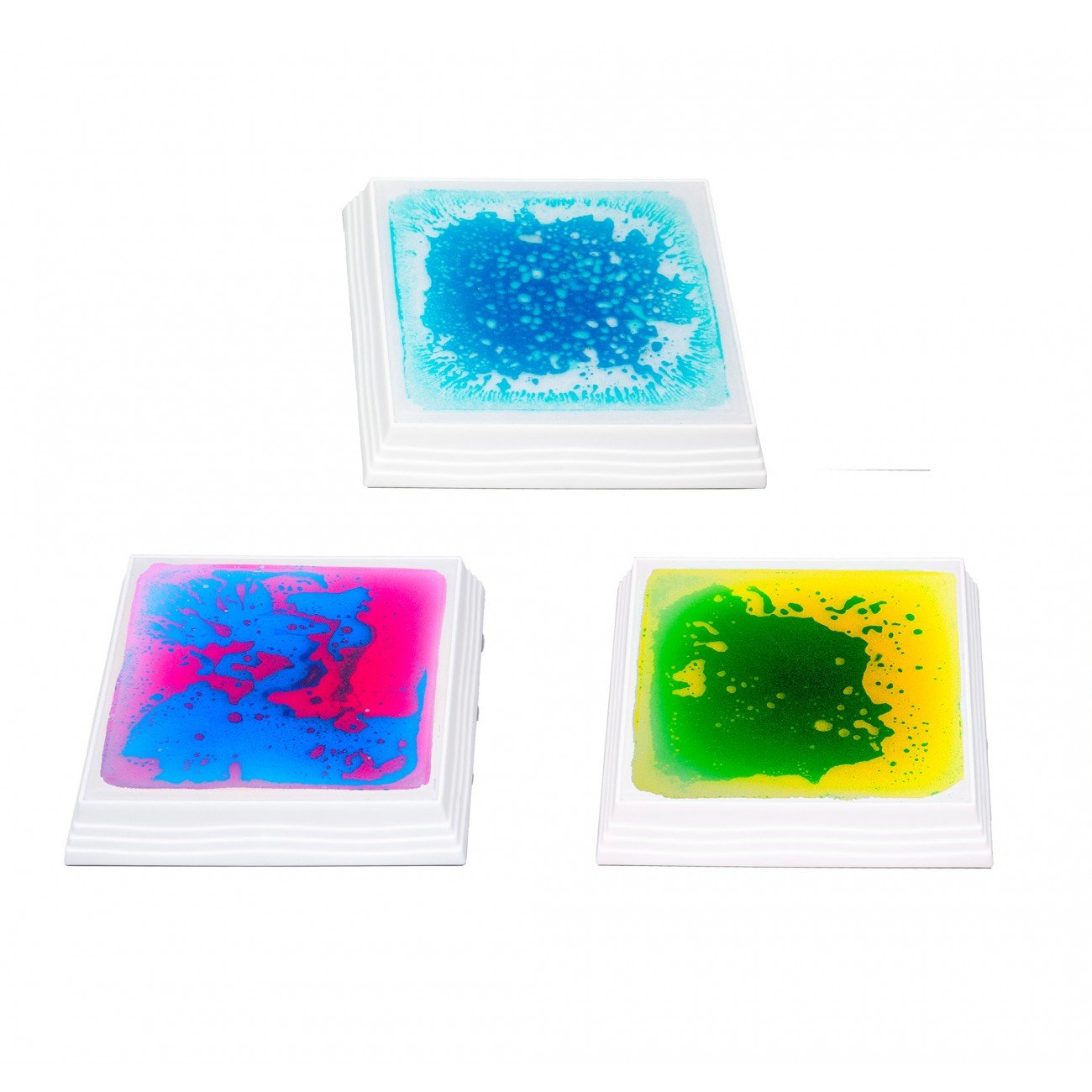 Amaya - Amaya - Vierkante lichtgevende stapstenen met vloeistof 3st - Playlaan