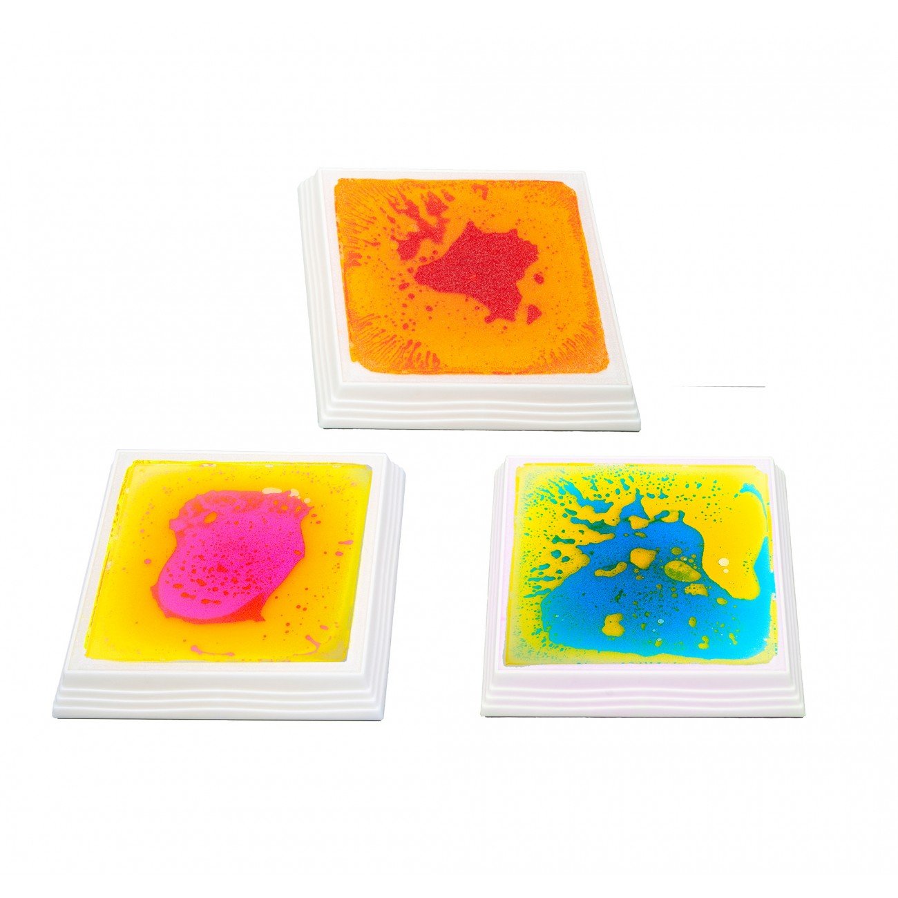 Amaya - Amaya - Vierkante lichtgevende stapstenen met vloeistof 3st - Playlaan