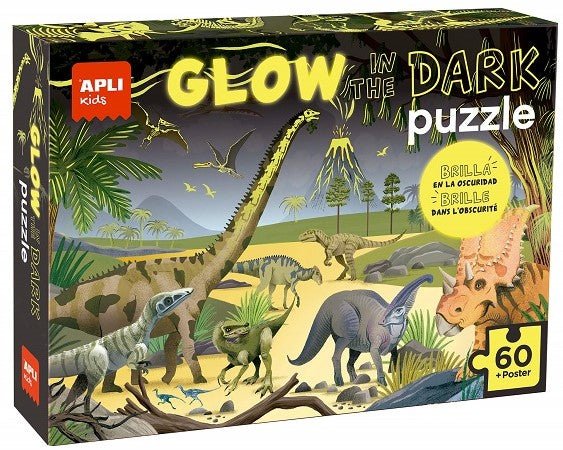 Apli Kids - Apli Kids - Glow In The Dark Dinosaurussen 60 stuks - Playlaan