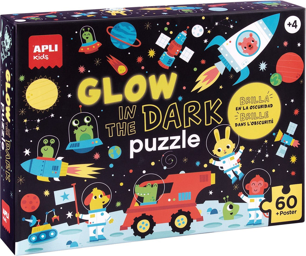 Apli Kids - Ruimte Glow in the dark puzzel 60 - delig + poster - Playlaan