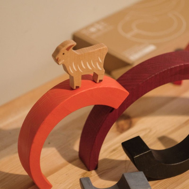 Bajo - Bajo - Boerderijdieren houten figuren 12st - Playlaan