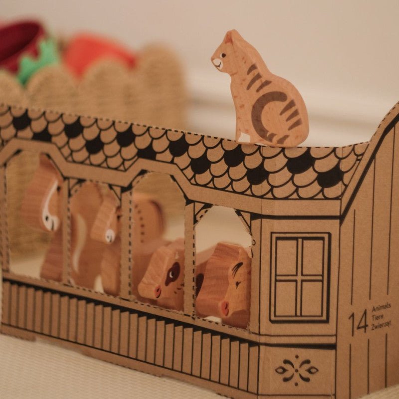 Bajo - Bajo - Boerderijdieren houten figuren 12st - Playlaan