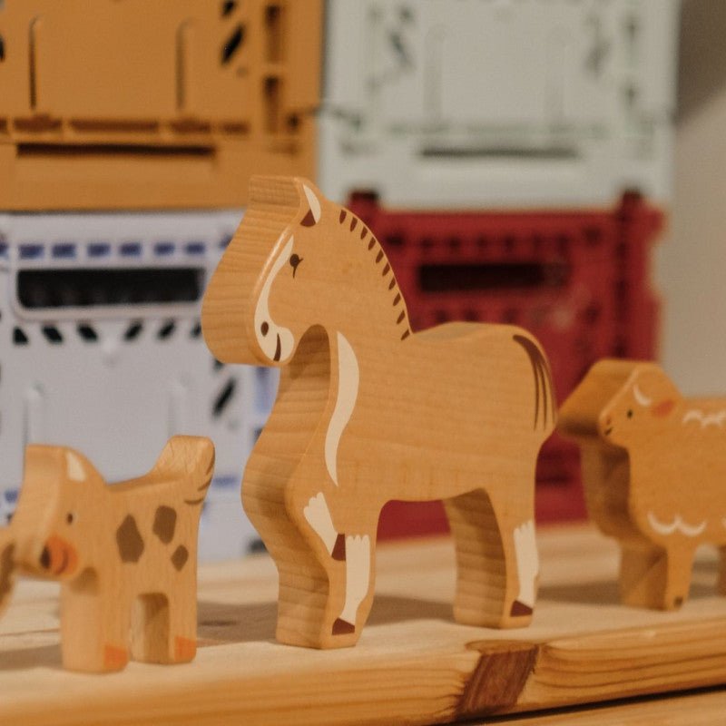 Bajo - Bajo - Boerderijdieren houten figuren 12st - Playlaan