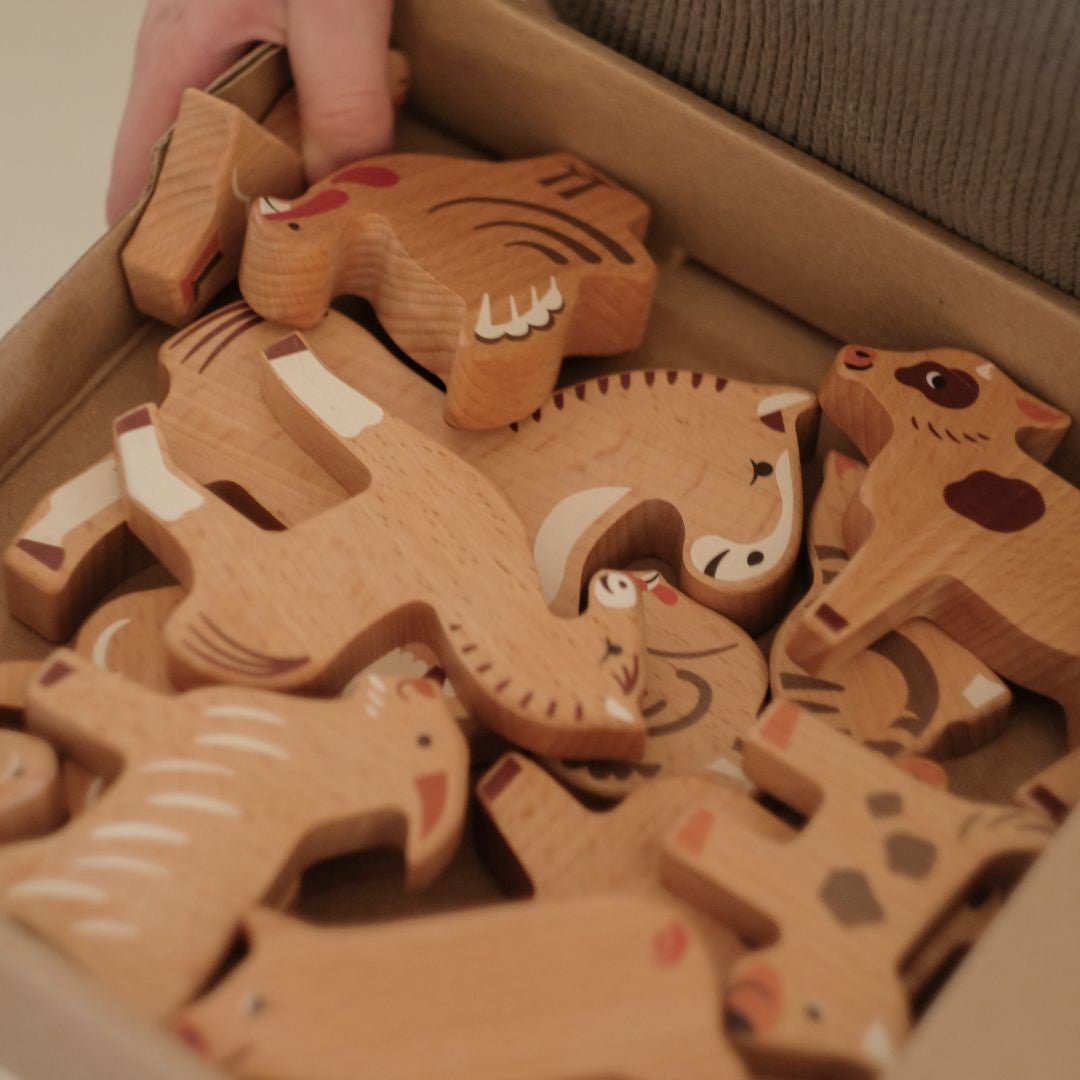 Bajo - Bajo - Boerderijdieren houten figuren 12st - Playlaan