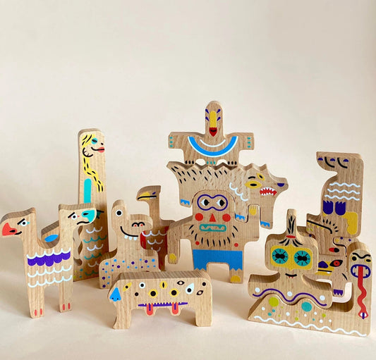 Bajo - Bajo - Vriendelijke monsters - Puzzel en figuren 12st - Playlaan