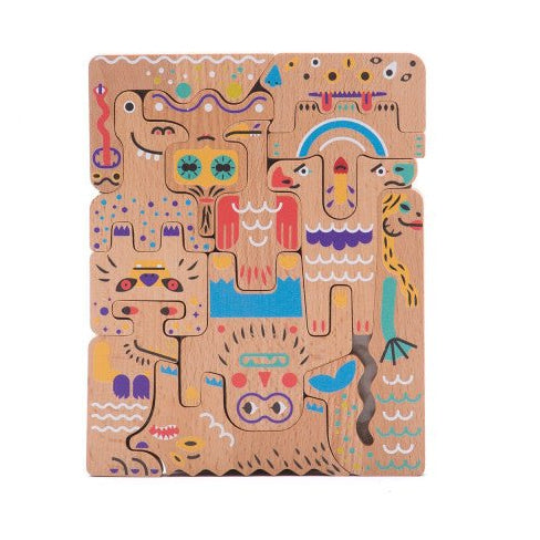 Bajo - Bajo - Vriendelijke monsters - Puzzel en figuren 12st - Playlaan