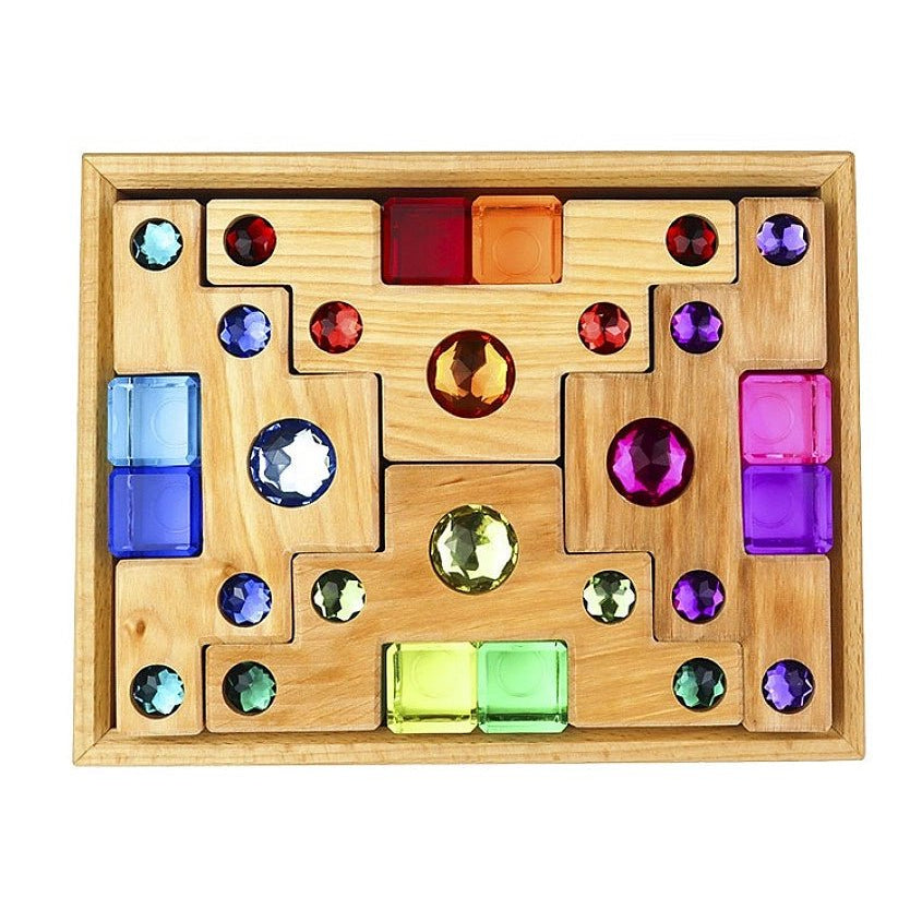 Bauspiel - Bauspiel - Gekleurde trap met lichtgevende blokken - 16 stuks - Playlaan