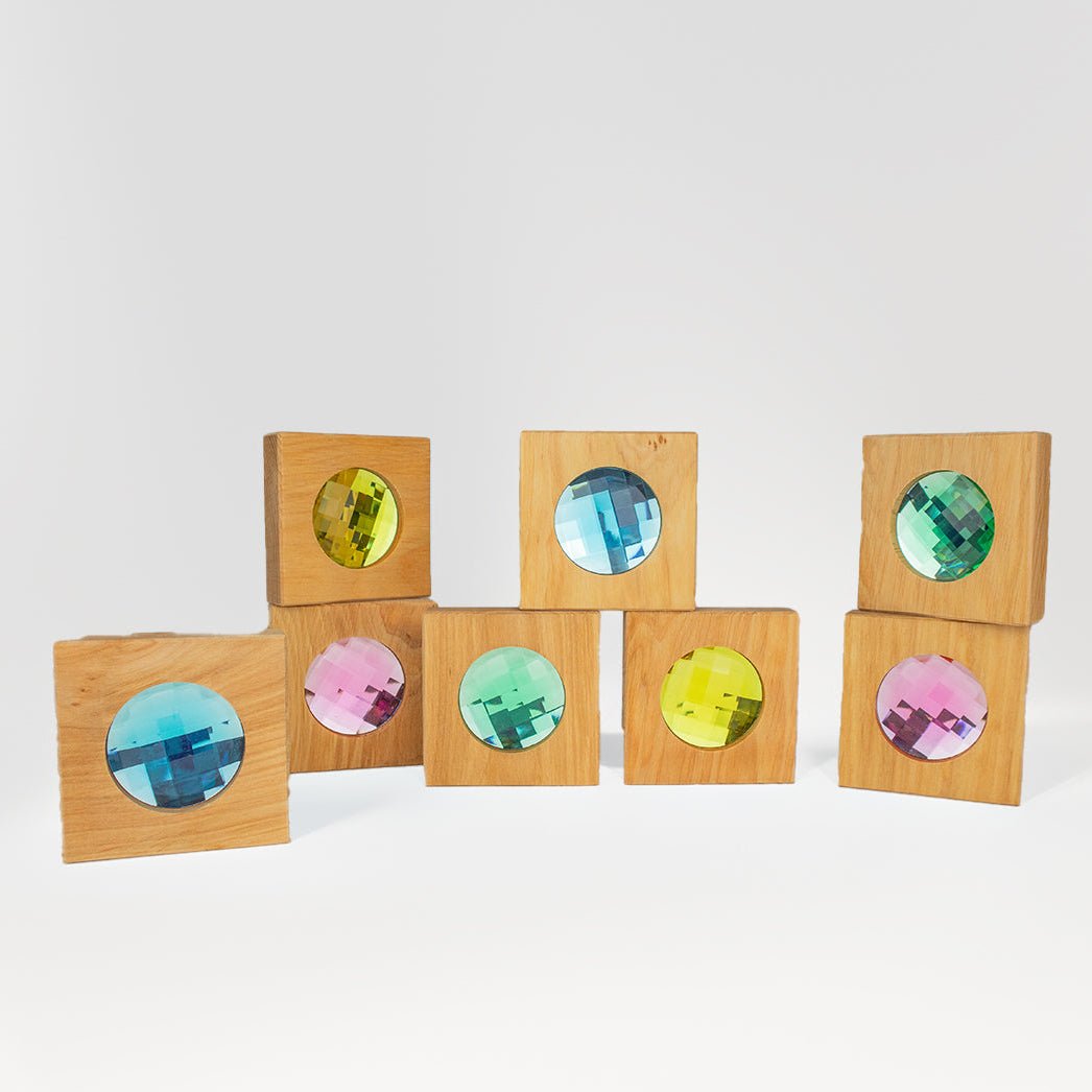Bauspiel - Bauspiel - Gigantische glitterblokken – 8 stuks - Playlaan