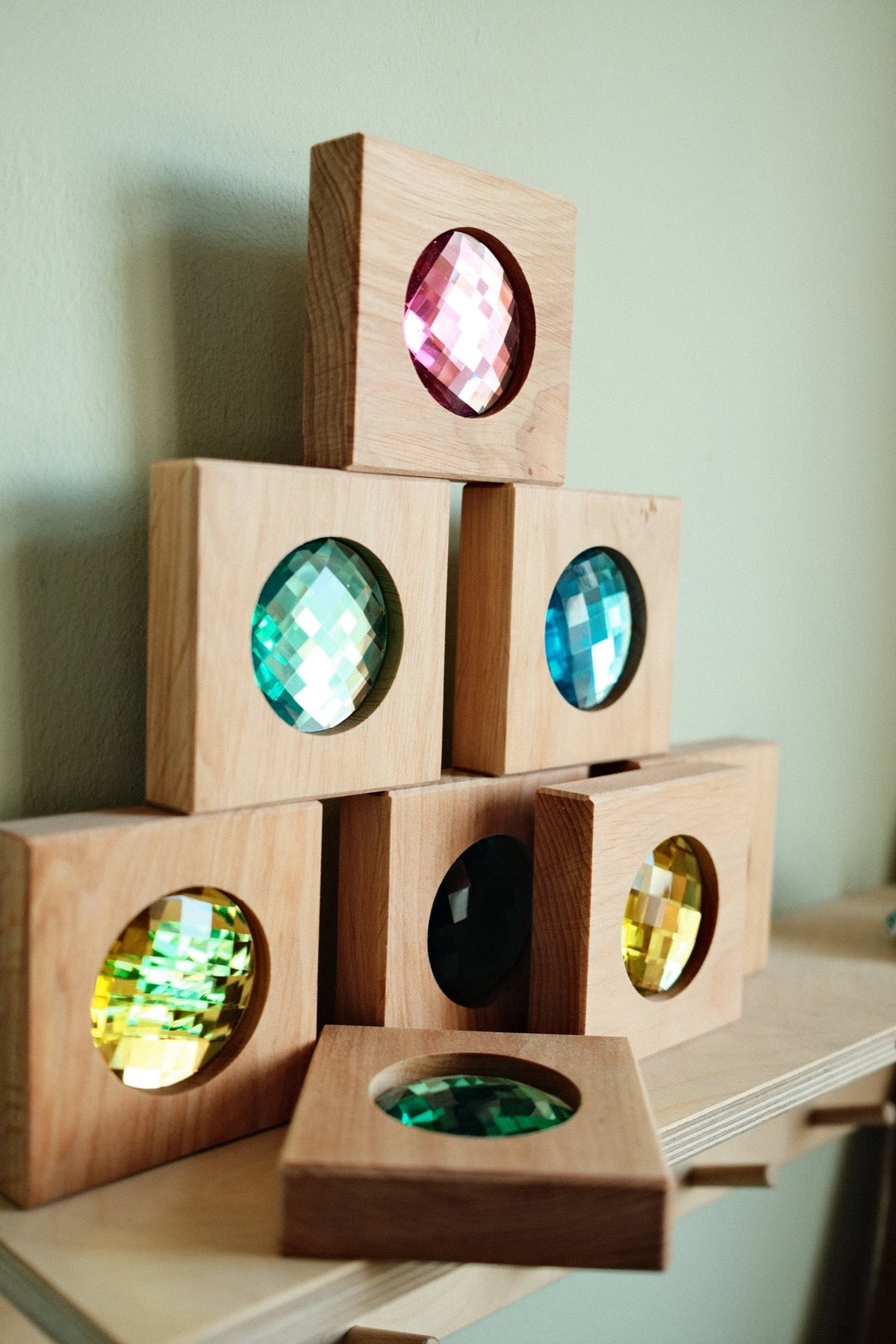 Bauspiel - Bauspiel - Gigantische glitterblokken – 8 stuks - Playlaan