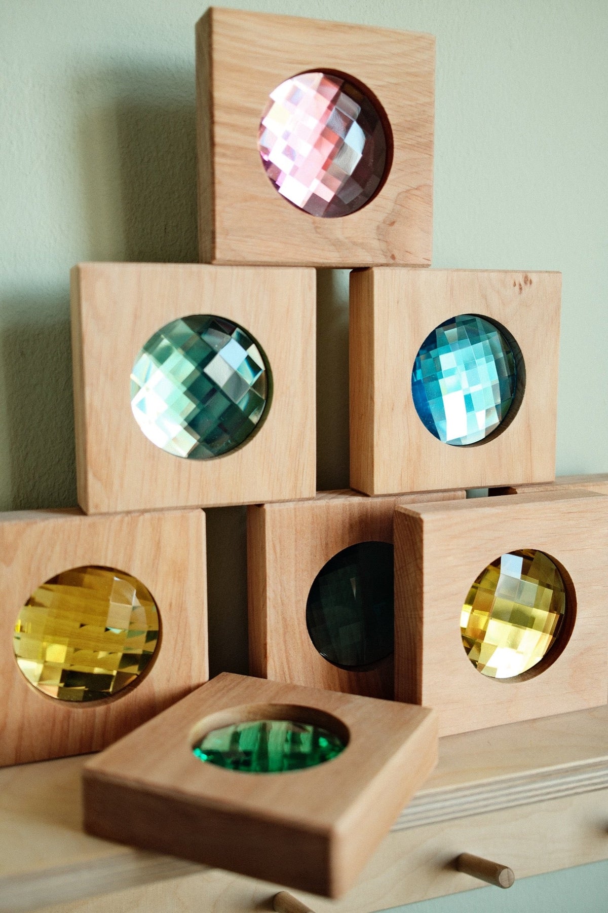 Bauspiel - Bauspiel - Gigantische glitterblokken – 8 stuks - Playlaan